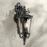 Casa Marseille Vintage Outdoor Wall Light Fixture Textured Black Scroll 21 3/4". Fixed Price $239.99.
