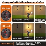 Brightever 13.6" Motion Sensor Outdoor Wall Sconce Lantern, Modes, B05082PG. Fixed Price $37.22.
