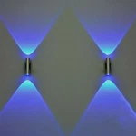 2PCS Double-headed Led Wall Lamp Home Sconce Bar Ceiling Light Blue Decors. Fixed Price $27.19.