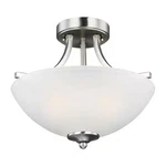 Generation Lighting Geary 2-LIGHT Brushed Nickel Semi-flush Convertible Pendant. Fixed Price $70.00.