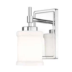 Filament Design Cadoc 1-LIGHT Chrome Wall Sconce With Gloss Opal Glass Shade. Fixed Price $24.99.