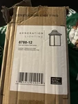 Sea Gull Mullberry Hill 9" Light GU24 Outdoor Wall Lantern, BLACK,8788-12. Fixed Price $19.99.