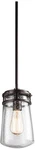 Kichler Lyndon 11 3/4" High Seedy Glass Outdoor Pendant. Fixed Price $219.99.