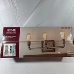 Home Decorators Collection Palermo Grove 3-LIGHT Antique Nickel Vanity. Fixed Price $28.00.