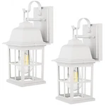 Tobusa 2-PACK Outdoor Wall Lanterns, 100% Aluminium White Outside Light Fixtu.... Fixed Price $125.88.