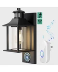 Vdkk Motion Sensor Outdoor Wall Porch With Doorbell, 3 Lighting Modes. Fixed Price $25.00.