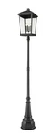 Beacon 4-LIGHT Outdoor Post Mounted Fixture In Black. Fixed Price $1862.00.