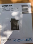Kichler Marimount 11 In. 1-LIGHT Black Outdoor Hardwired Wall Lantern Sconce. Fixed Price $67.42.