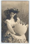 1906 Easter Pretty Egg Hatched Pine Berry Studio Scandia Ks Rppc Photo Postcard. Fixed Price $12.48.