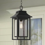 Cecile 19 1/2" High Painted Black Outdoor Hanging Lantern. Fixed Price $224.99.