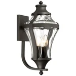 The Great Outdoors Black 4-LIGHT 20-1/2" Wall Sconce W/water Glass Shade. Fixed Price $113.97.