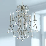 Crystorama Ashton 21 1/2"W Olde Silver 6-LIGHT Chandelier. Fixed Price $598.40.