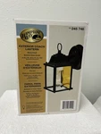 Hampton Bay Coach Lantern Black Finish Beveled Glass Shade Outdoor Wall Light. Fixed Price $15.00.