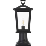 Pole Light Fixture Large Outdoor Clear Glass Black Porch Walkway Lantern 16.5". Fixed Price $110.57.