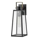 Lark Hugh 1 Light Outdoor Medium Wall Mount, Black/clear - 82004BK. Fixed Price $161.49.