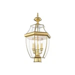 Livex Lighting Lantern 2354-02 Monterey Outdoor Polished Brass Finish.... Fixed Price $336.08.