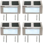 4 Pack Solar Charging Wall Mount Downward Facing Cool White Led Lights W/ Screws. Fixed Price $19.99.