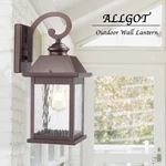 Allgot 18 Outdoor Wall Lantern Sconce E26 Anti-rust Modern Porch Light (white). Fixed Price $44.95.