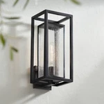 Possini Euro Amir 18" High Black Outdoor Wall Light. Fixed Price $199.99.
