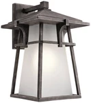 Kichler Beckett 18" High Zinc Tall Outdoor Wall Light. Fixed Price $489.99.