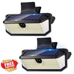 Luhlee Clip-on Solar Lights, 2 Pack, 416 Leds, 1500LM, Motion Sensor. Fixed Price $106.99.