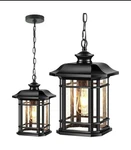 Vianis Large Outdoor Pendant Light, Black Chandelier Lantern, Anti-ru.... Fixed Price $58.63.