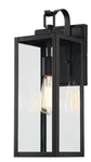 Pia Ricco 1-LIGHT Matte Black Outdoor Wall Lantern Sconce With Clear Glass. Fixed Price $49.99.