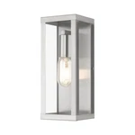 Livex Gaffney Light Outdoor Ada Medium Wall Lantern, Nickel/clear 28032-91. Fixed Price $139.96.