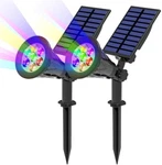 2PCS Solar Post Lights Landscape Led Color-changing Outdoor Path Wall Lamps. Fixed Price $37.99.