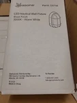 Box Of 8 Seasons 326756 Led Nautical Wall Fixture 3000K Warm White. Fixed Price $125.00.