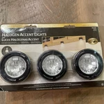 Hampton Bay Halogen Accent Lights 3 Kit 120V Model 148-407 Black New. Fixed Price $49.90.