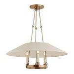 Troy Lighting Archive 25" Chandelier Patina Brass Finish Natural Linen Sh.... Fixed Price $846.51.