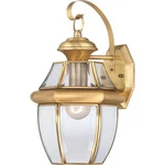Quoizel NY8316 Brass Newbury 1-LIGHT 14"H Outdoor Wall Sconce With Clear Glass. Fixed Price $102.39.