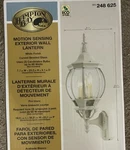 Hampton Bay Motion Sensing Outdoor Decorative Wall Lantern White 248625 New. Fixed Price $49.99.