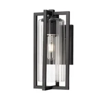 Z-lite Aura 6" Outdoor Wall Light, Black/clear Ribbed 5013S-BK. Fixed Price $156.00.