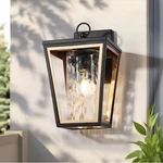 Lnc Modern Black Gold Outdoor Hardwired Wall Lantern Sconce Light Fixture. Fixed Price $33.24.