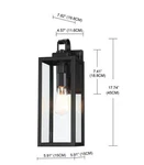 Pia Ricco 1-LIGHT 18 In. Matte Black Not Solar Wall Lantern Sconce W/clear Glass. Fixed Price $36.05.
