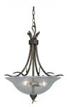 Autumn Patina Clear Seeded Glass Chandelier/pendant Orig $480. Fixed Price $107.99.