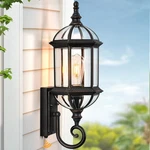 Vianis 22" Oil Rubbed Bronze Outdoor Wall Lights With Tempered Beveled Glass. Fixed Price $59.99.