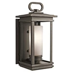 Kichler South Hope Outdr Wall 1LT 9X19.75", Rub Bronze, Etch Opal - 49476RZ. Fixed Price $469.99.