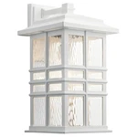 Kichler 49831 White Beacon Square Single Light 18"H Outdoor Wall Sconce. Fixed Price $239.99.
