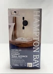 Hampton Bay 10IN 2 Light Matte Black Wall Sconce Bathroom Fixture. Fixed Price $17.76.