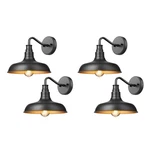 Dewenwils 4-PACK Vintage Gooseneck Barn Lights, Farmhouse Outdoor Wall Sconce. Fixed Price $99.99.