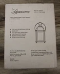 Seasons Led Outdoor Black Porch Lantem With Clear Glass PART#326754. Fixed Price $39.99.