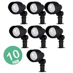 10 Pack Hampton Bay 20W Led Low Voltage Spotlight Metal Black Landscape Lights. Fixed Price $129.91.