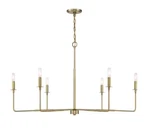 New Savoy House Salerno 6-LIGHT Chandelier, Warm Brass. Fixed Price $405.00.