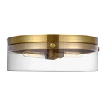 Visual Comfort Studio Garrett Two-light Flush Mount, Modern Glass, Metal Fixture. Fixed Price $573.79.