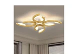 Tozing 29 In. Wooden Modern Novel Leaf Clover Integrated Led Dimmable Semi-flush. Fixed Price $137.50.