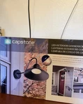 Capstone Led Outdoor Gooseneck Lantern Weathered Black Dusk-to-dawn Wall Mount. Fixed Price $60.00.
