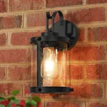Uolfin Modern Black Outdoor Wall Light, 12 In. 1-LIGHT Cylinder Lantern. Fixed Price $19.99.
